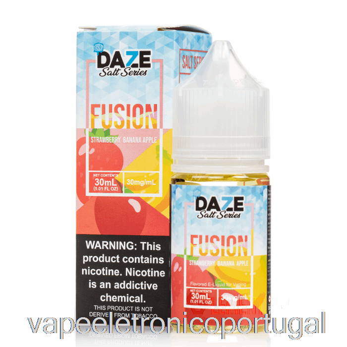 Vape Eletronico Gelado Morango Banana Maçã - 7 Sais De Fusão Daze - 30ml 30mg